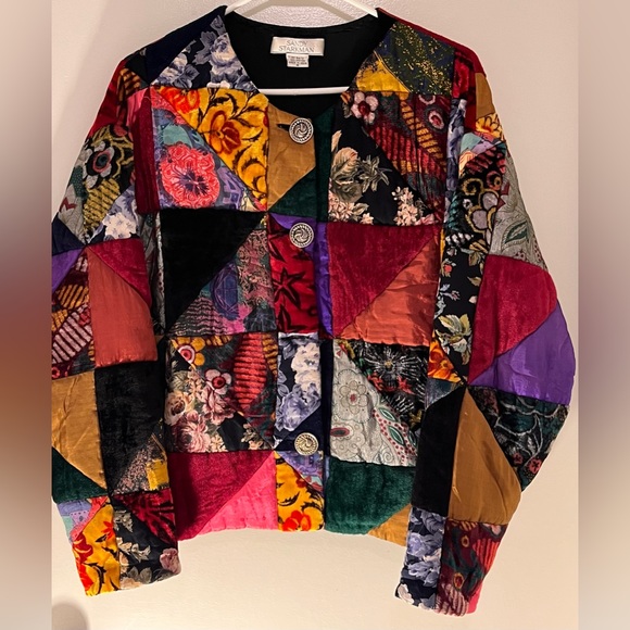 Sandy Starkman • Vintage Velvet patch bomber - Picture 7 of 13